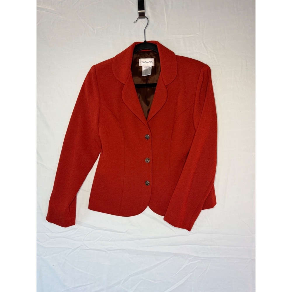Chadwicks Vintage Burnt Orange Blazer dz 2p cottage core office ready‎